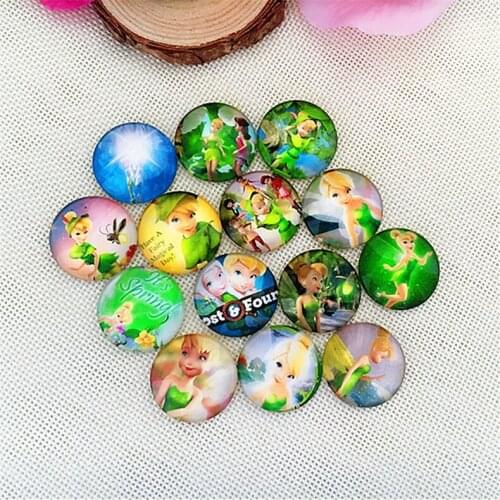 Free Shipping 14Pcs Mix Forest fairy Image Round Cabochon 20mm or 25mm Vintage Glass Cabochon Findings