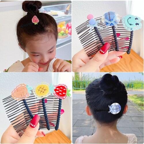 Childrens hair hair finishing artifact combs inserted comb head hairpin 2021 new hairpin headdress female of the girls