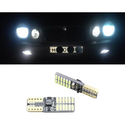 For Mercedes Benz W202 W220 W204 W203 W210 W124 W211 W222 X204 W164 T10 W5W 24 LED 4014SMD Parking Lights Sidelight No Error