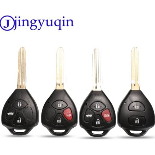 Jingyuqin 4 Buttons Remote Car Key Shell Case Cover Fob Replacement For Toyota Camry Avalon Corolla Matrix RAV4 Venza Yaris 3+1
