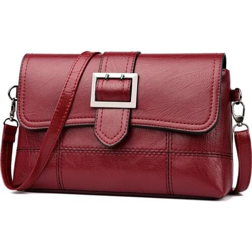 Leather Shoulder Bag Crossbody Bags For Women Fashion Solid Clutch Bag Small Phone Coin Bag High Quality Black Bolsas Feminina