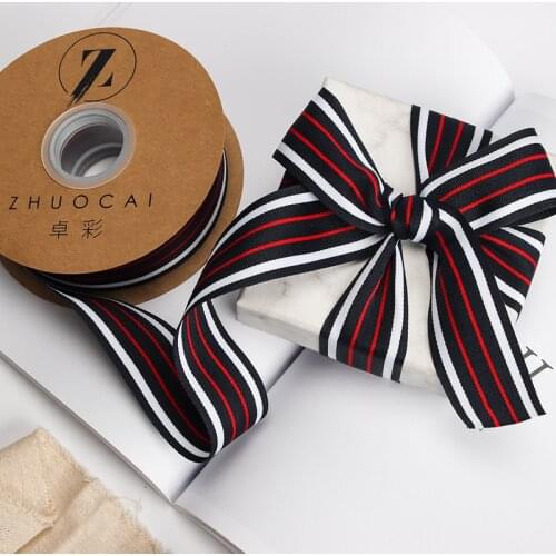 1meter (40mm) two-sided Stripe Ribbons Handmade Tape Satin Ribbon For DIY Decorative Arts and Crafts Hair Bow Sewing Accessories