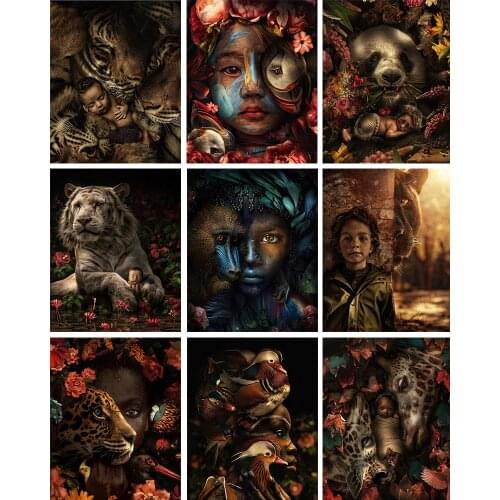 DIY Digital Human And Nature Painting Art Picture Decoration Canvas Wall Crafts Digital Oil Painting