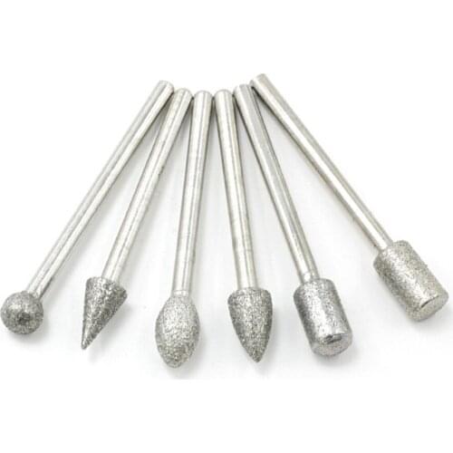 ///42pcs Diamond Grinding Cutting Carving Bit Set For Rotary Tool Stone Tile Glass //Diamond Grinding Burr