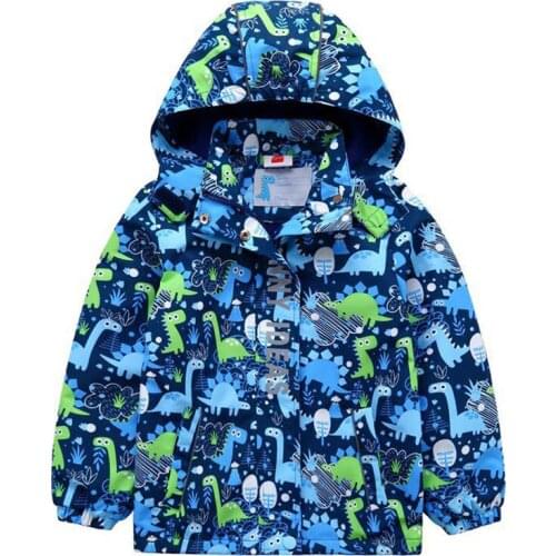 Boys Clothes Jacket for Boy Childrens Spring Jackets Dinosaur Pattern Windbreaker for Boys Kids Jacket Toddler Fleece Coats