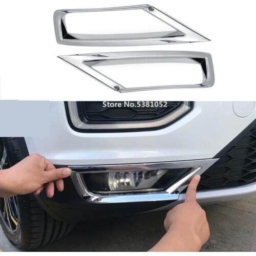 For VW Volkswagen T-Roc TRoc 2017 2018 2019 2020 Car Front Fog Light Foglight Trim Decoration Sticker Rear Tail Fog Light Cover