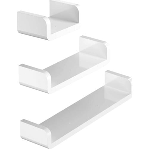 Bathroom Shelf No Drill Gadgets Kitchen Storage Organizer PVC Waterproof Wall Mounted Shower Rack Home Decor Improvement