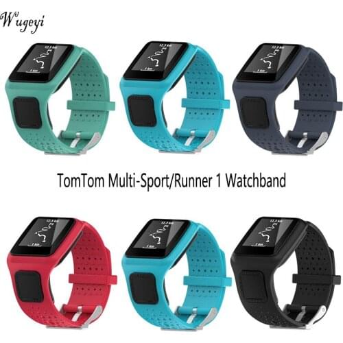 For TomTom Multi-Sport Runner First Generation Series Watchband Smartwatch Replacement Wristband Mesh Heat Dissipation