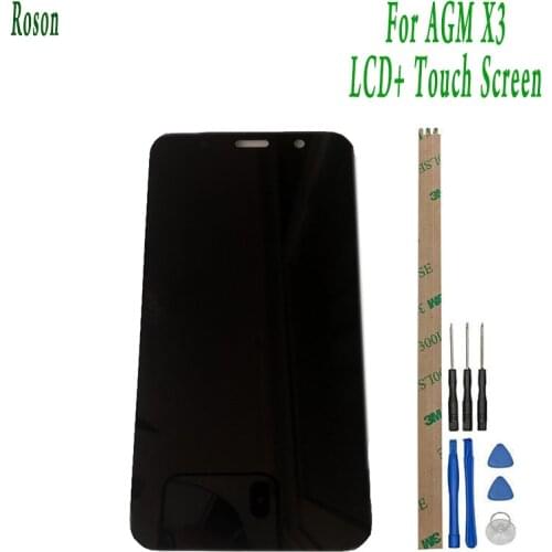 Roson For AGM X3 5.99inch LCD Display and Touch Screen + Assembly Repair Parts With Tools And Adhesive For AGM X3