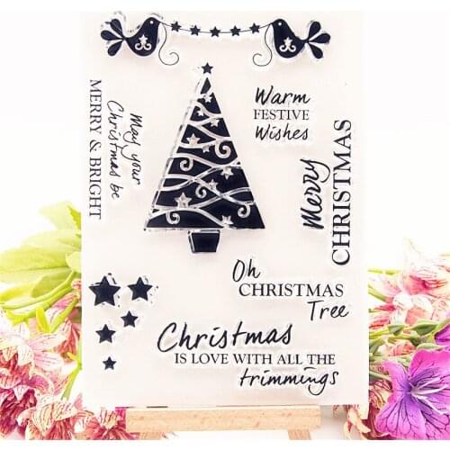 11x15cm Star Easter tree Transparent Clear Stamps Silicone Seals Roller Stamp DIY scrapbooking photo album/Card Making