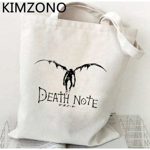 Death Note shopping bag grocery recycle bag jute bag cotton tote bag cloth bolsas reutilizables shoping cabas