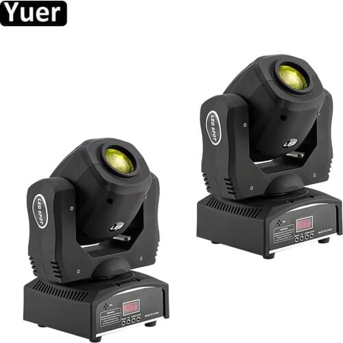 2Pcs/Lot LED Spot Moving Head Light 60W Mini LED Music Stage Light Gobo Moving Heads Lights Disco DJ Equipment