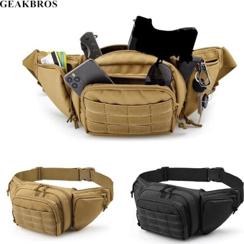 Tactical Waist Bag Concealed Gun Carry Pouch Military Pistol Holster Fanny Pack Outdoor Sport Hunting Camping Sling Shoulder Bag