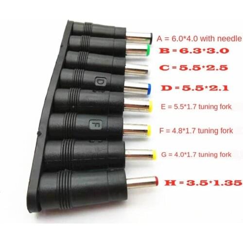 Factory Direct DC Converter 8-Bit Set Notebook Adapter Connector 5.5*2.1 Multi-Function Power Adapter
