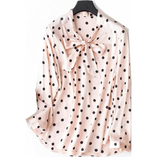 Ladies tie-neck women blouse shirt Summer spring long sleeve blouses Elegant bow work wear female top pink blusas