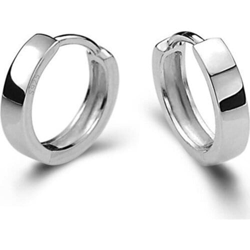 New Arrival 925 Sterling Silver Smooth Surface Stud Earrings For Women Men Jewelry Birthday Gift Wholesale Drop Shipping