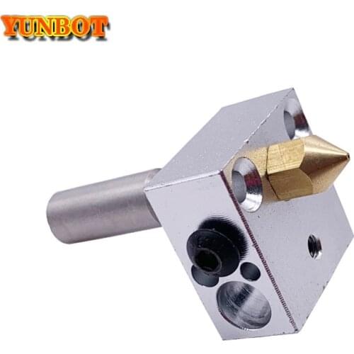 1pcs 3D Printer Mk8 heating block MK8 Extruder Hot End Kit MK8 0.4mm Nozzle Extruder Heater Block 3D printer Accessories