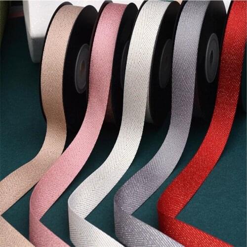 16MM X 10yards Gold Purl Herringbone Ribbon for DIY Material Arts Crafts Sewing Christmas Wedding Party Decoration Gift Wrap