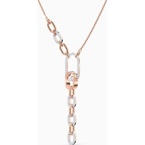 2020 Y-shaped Geometry Collar Bone Crystal Rose Gold Necklace Vintage Jewellery