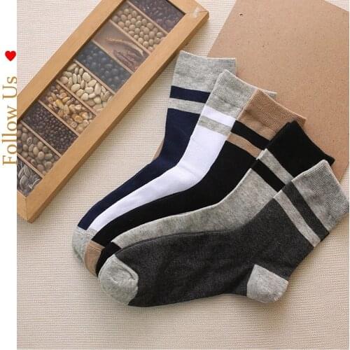 5 pairs of mens middle stockings in autumn and winter cotton are popular for mens socks