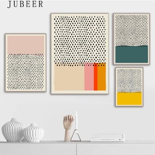 Abstract Color Line Canvas Painting Minimalist Style Geometric Wall Art Picture on The Wall Gallery Poster for Living Room Decor