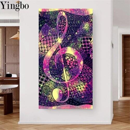 Abstract Music Symbol Cross Stitch Diamond Painting DIY Diamond Embroidery Rhinestone Mosaic Needlework Handmade Gift Decoration
