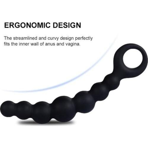 Anal Vibrator Penetration Strapon Dildo Vibrator Anal Big and Small Beads Butt Plug G Spot Vibrator Intimate Adult Sex Toys