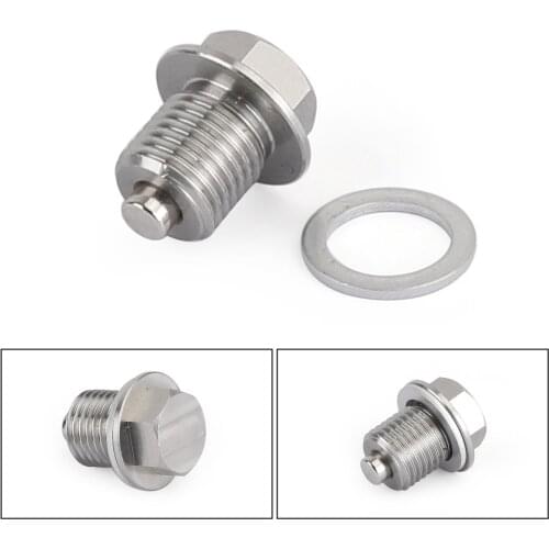Areyourshop M14 x 1.5 MM Stainless Steel Car Oil Drain Plug with Neodymium Magnet Universal Car For Honda For BMW Auto Parts