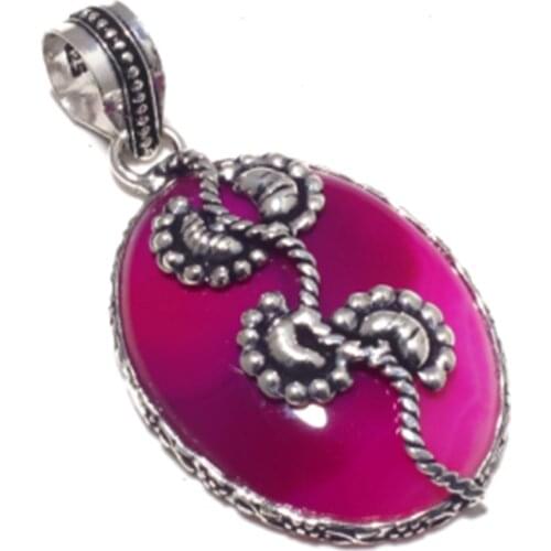 Botswana Agates Silver Overlay over Copper , 53 mm, P7183