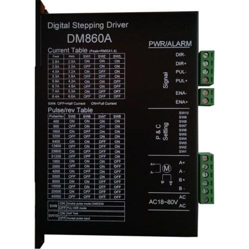 Digital Stepping Driver DM860A AC18-80V DC24-110V 2-Phase Stepper Drive