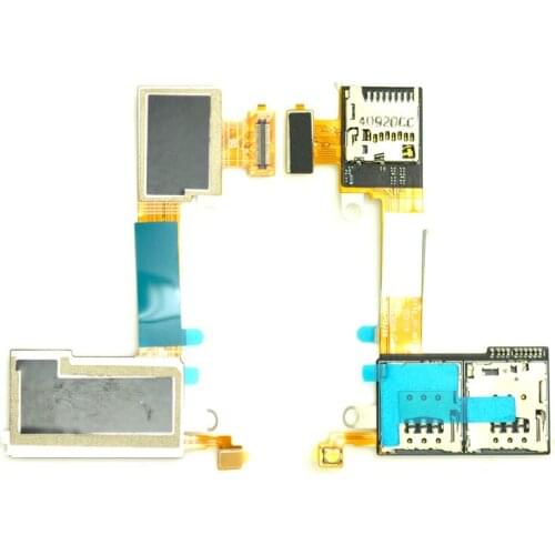Dual SIM Card Slot Holder For Sony Xperia M2 Aqua S50H S50T D2302 D2303 D2305 D2306 TF Card Slot Flex Cable