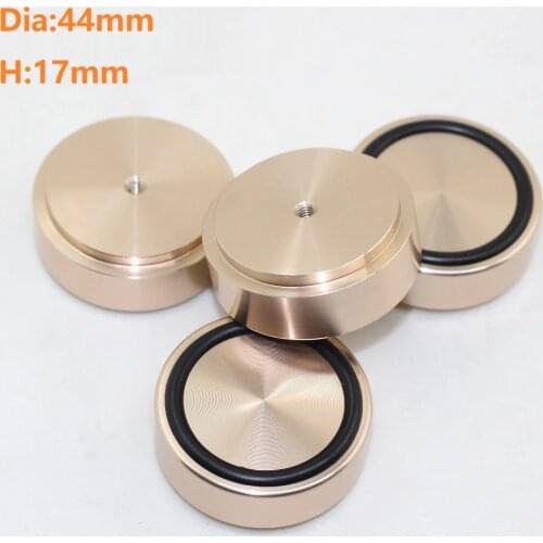 Dia44*H17 All Aluminum DIY Chassis Feet Alloy Audio Amplifier Machine Foot HIFI Sound Box Damping Pad Audio Power Amplifier Foot