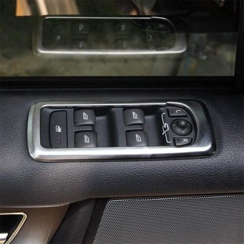 For Land Rover Discovery 4 2009-2016, For Range Rover Sport 2010-2013, Window Lift Switch Button Frame Trim Silver ABS