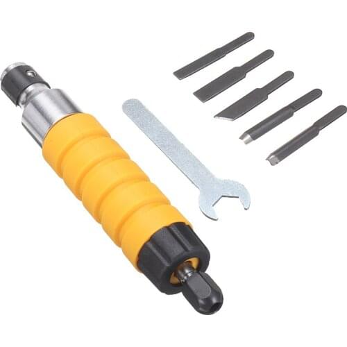 Electric Wood Chisel Carving Tool Kit Wood Furniture Engraving Chisel Tools With Wrench Flexible Shaft Hand Drill Tools Set New