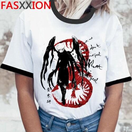 Tokyo Ghoul Kaneki Ken tshirt summer top men print kawaii harajuku kawaii graphic tees summer top ulzzang graphic tees women