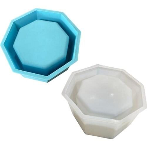 J60E Geometric Large Flowerpot Mold Silicone Resin Molds for Making Succulent Plants Pot Flower Pot Candle Holder