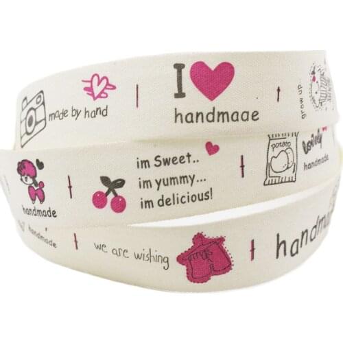 20MM Cotton Webbing Printed Handmade Decorative Label Strap Webbing Ribbons For Bag DIY Scrapbooking Sewing Wrapping 10 Meters