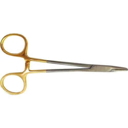 LMedical stainless steel gold handle insert needle clamp