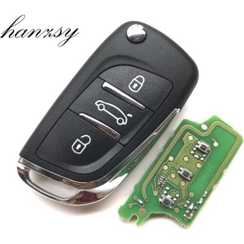 Modified Car Key 433MHz For Peugeot 407 308 307 207 807 Partner Remote Key ID46 Chip 3 Buttons Flip Folding Key CE0536 VA2 blade