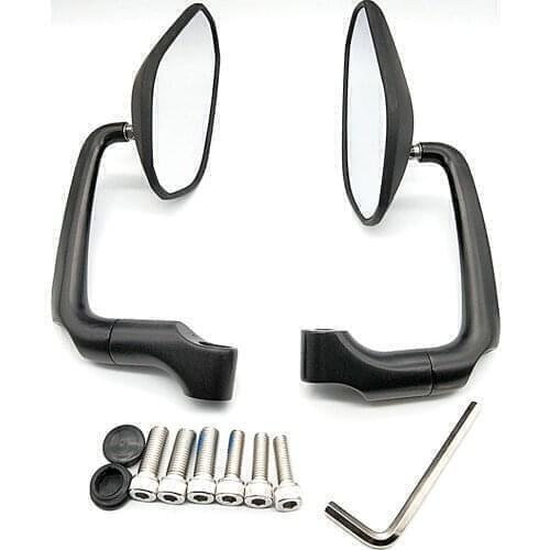 Motorcycle Black Rear Mirror Retro Moto Motorcycles Motorbike Scooters Oval Rearview Mirrors Side View Mirrors Cafe Racer