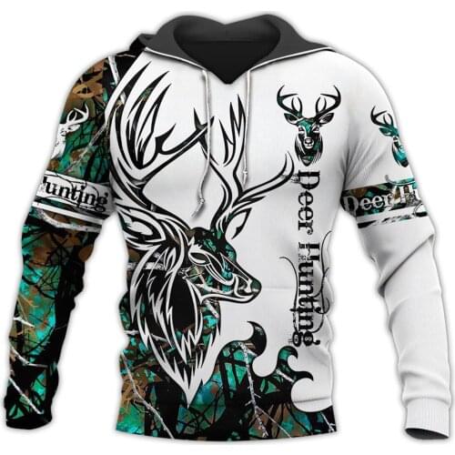 3D Printed Deer Hunting Men Oversized HoodieHoodies Harajuku Fashion Hooded Sweatshirt Autumn Unisex Hoodie Sudadera Hombre