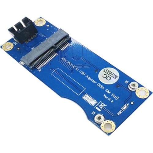 New Mini PCI Express PCIE to USB Adapter SIM Card Slot for WWAN/LTE Modul with 9pin USB Cable for Desktop Motherboard