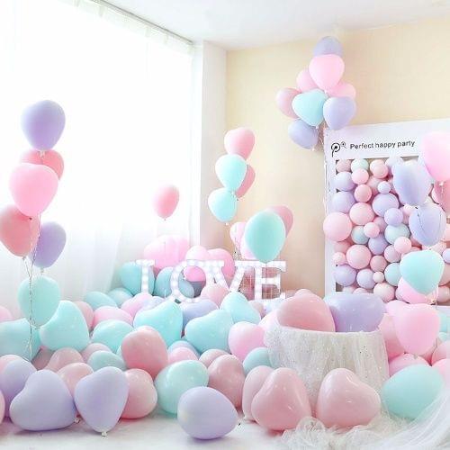 Artracyse New Macaron Heart Shaped Balloon Wedding Room Decoration Creative Wedding Arrangement Wedding Supplies Birthday Party