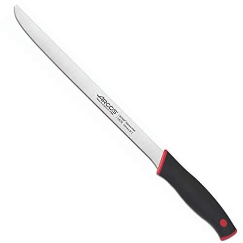 Bows 147622-Flexible Jamonero knife, black/red, 240mm, stainless steel, for cutting ham
