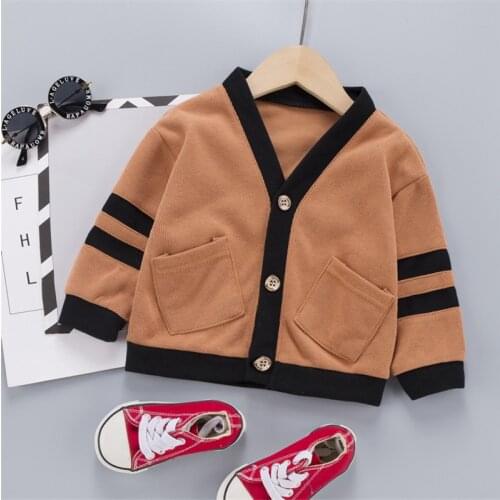 Toddler Girl Fall Clothes 2020 Korean 0-4 Yrs Old Boy Cute Loose Sweater Solid Jacket Baby Winter Clothes Kids Sweaters jackets