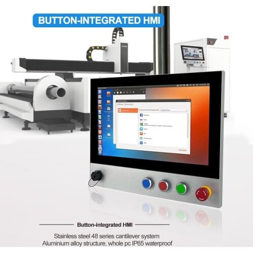 15.6" industrial device contriol touch computer built in TPM2.0 secure module 1920x1080 48 cantilever 4G RAM M.2 120G SSD