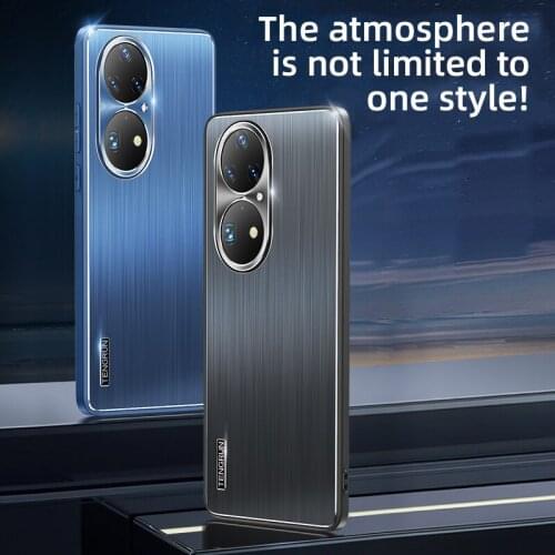 Business Shockproof Camera Lens Protection Metal TPU Cellphone Case For Huawei P50 P40 P30 Pro Phone Back Cover Funda Coque Capa