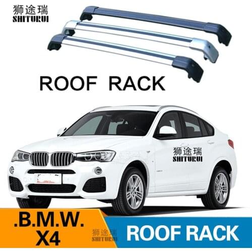SHITURUI 2Pcs Roof bars For BMW X4 F26 2014 2015 2016 2019 G02 Aluminum Alloy Side Bars Cross Rails Roof Rack Luggage Carrier