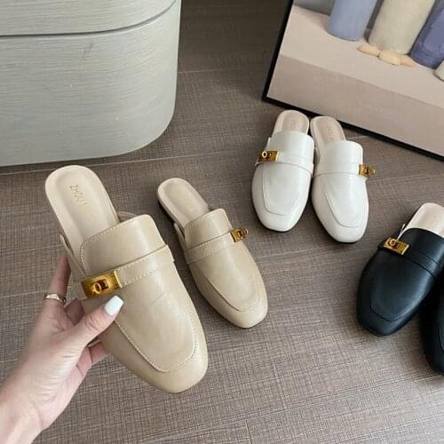 Woman closed Toe Ladies Female Slides Platform Slippers Summer Fashion Mules Shoes For Women High Heesl Slippers Women Shoes