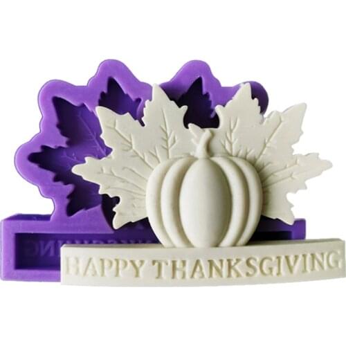 Happy Thanksgiving Silicone Cake Baking Mold Sugarcraft Chocolate Cupcake Resin Tools Fondant Decorating Tools